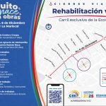 Desde el 8 de noviembre se realizará el cierre temporal de los cruces de la Cordero, Veintemilla y Roca por trabajos de hormigonado del carril de la Ecovía