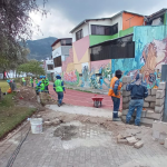 ¡La cancha del parque Santa Ana ya está lista y las mejoras continúan! La rehabilitación integral avanza al 30% para beneficio del sur de Quito