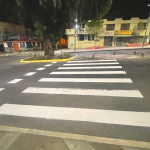 Municipio realiza trabajos de señalización vial en 1,5 km de la av. Manuel Córdova Galarza
