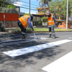 Mantenimiento de señalización avanzan en la Administración Zonal Los Chillos