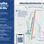 Desde el 20 de mayo inician trabajos de bacheo tecnificado en los carriles laterales de la av. Galo Plaza Lasso, en jornada de 06h00 a 16h00