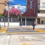 La construcción del corredor peatonal seguro en la av. 6 de Diciembre registra un avance del 50%